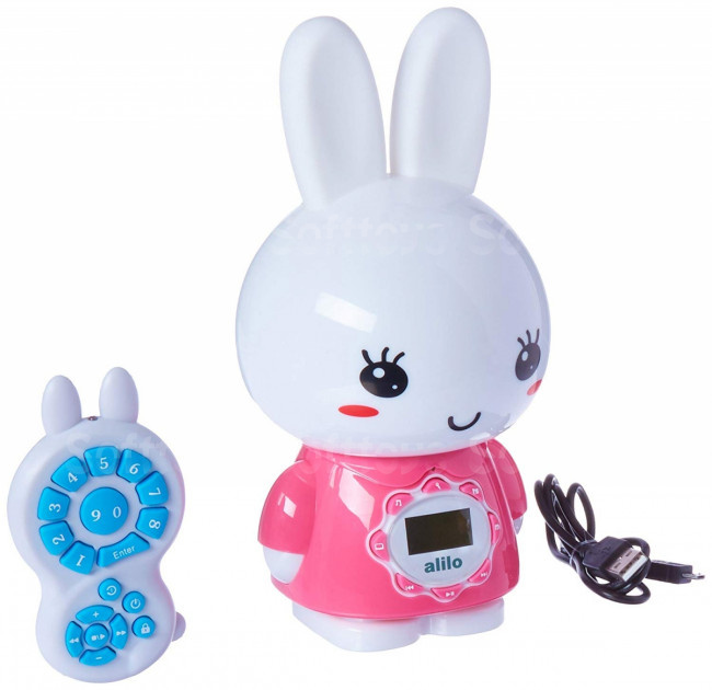 Интерактивная игрушка ночник-плеер Alilo Big Bunny G7 Pink