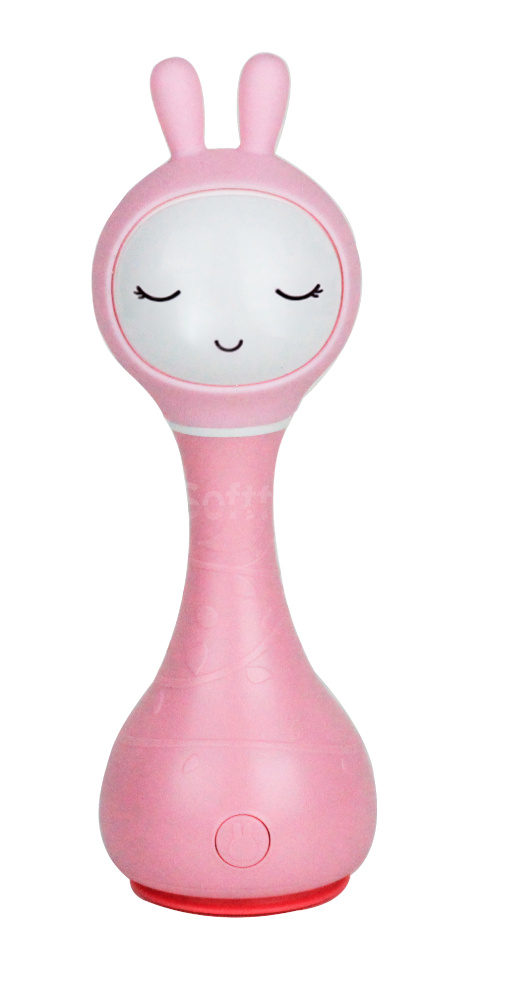 Интерактивная обучающая игрушка с ночником Alilo Smarty Зайка R1_Pink