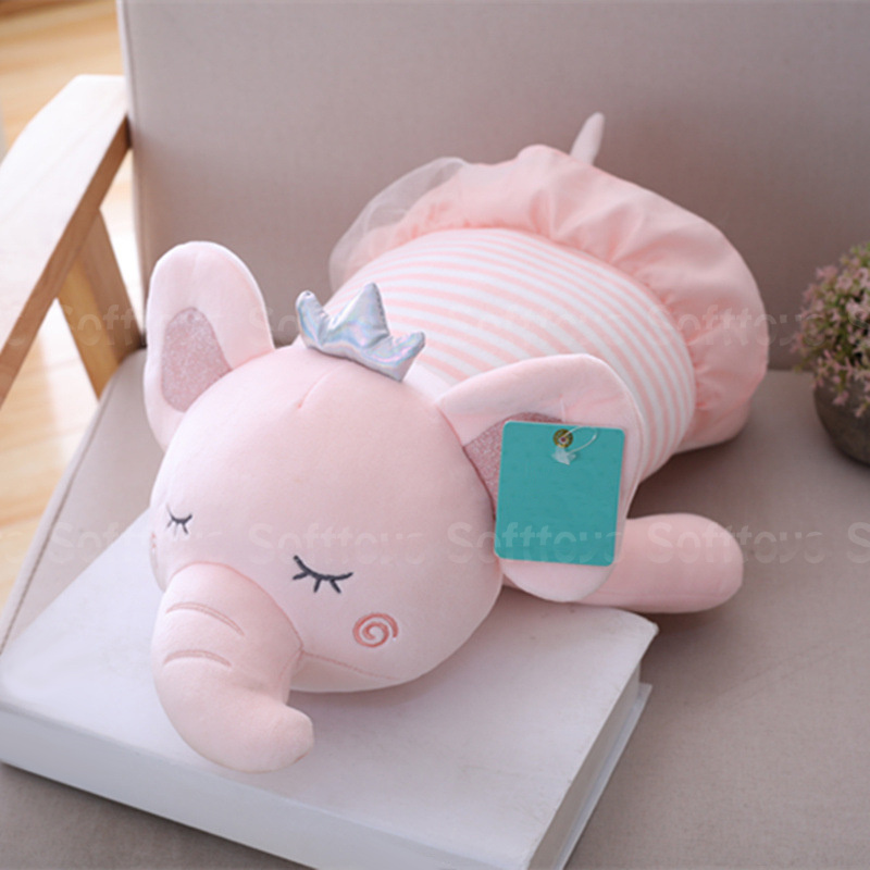 Мягкая игрушка – Сонный слоник розовый