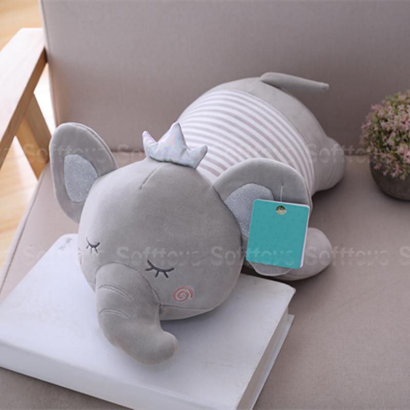 Мягкая игрушка – Сонный слоник серый