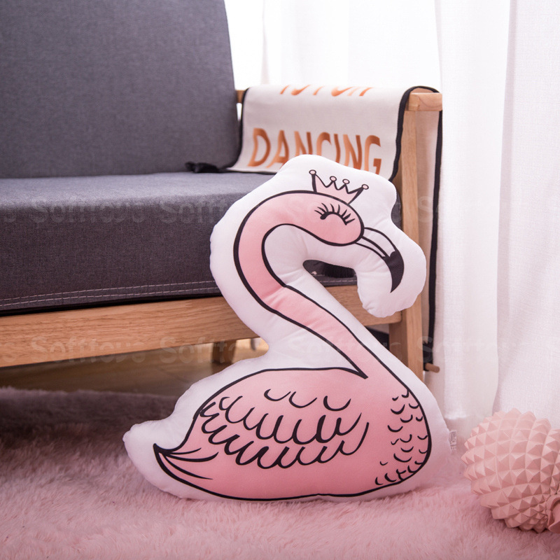 Мягкая игрушка – подушка Сонный фламинго