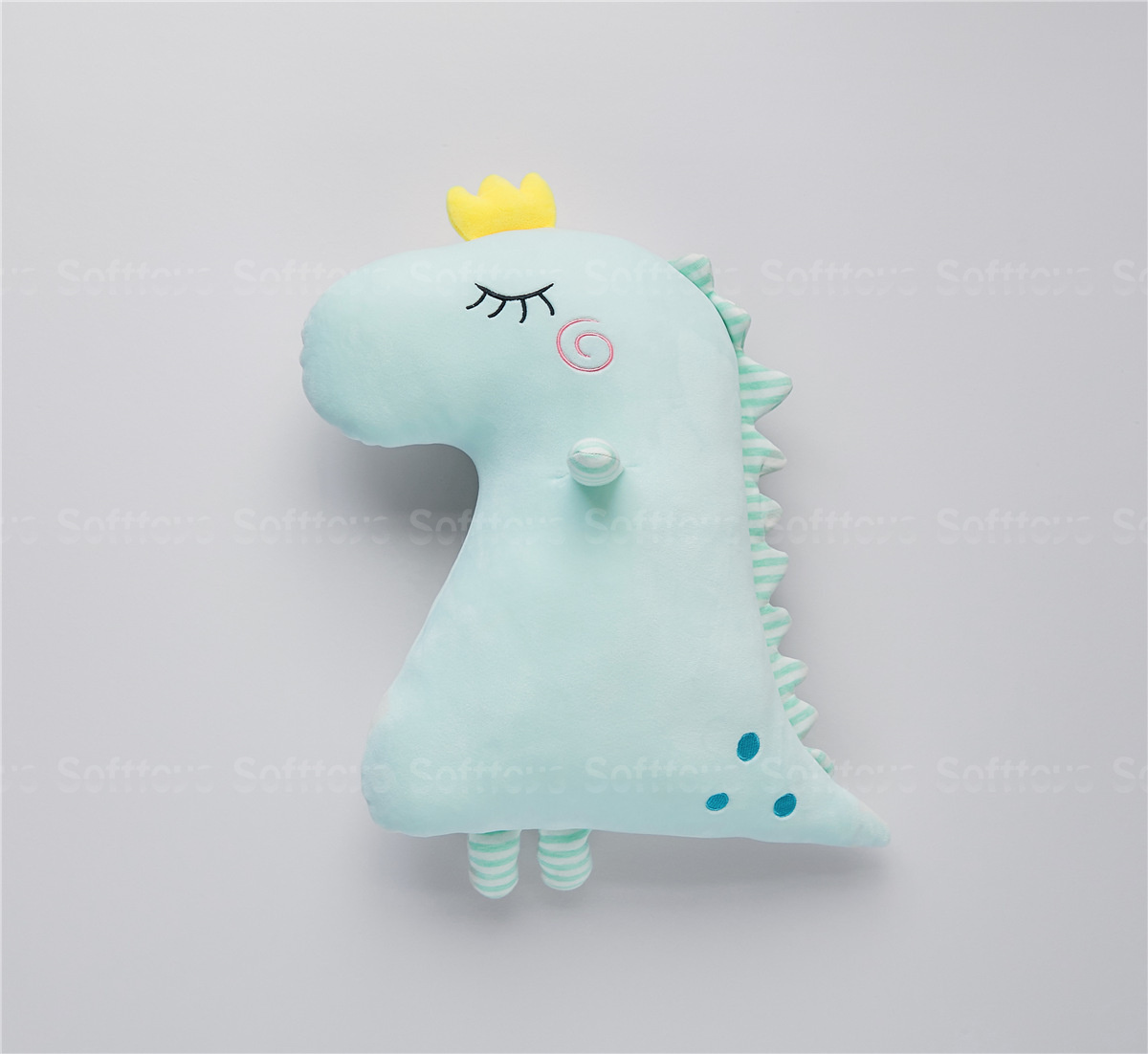 Мягкая игрушка - подушка Динозаврик голубой