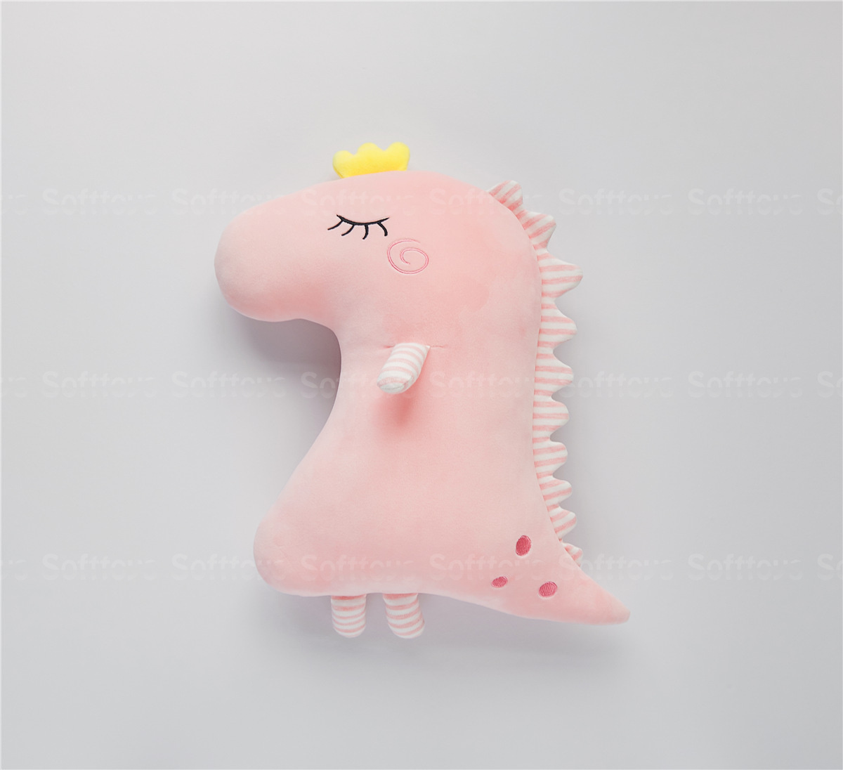 Мягкая игрушка- подушка Динозаврик розовый