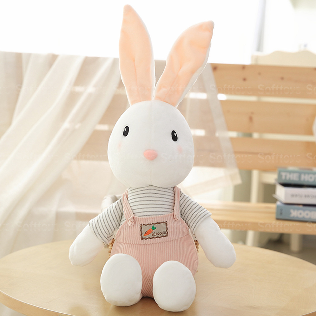 Мягкая игрушка Кролик в розовых штанишках