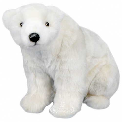 Мягкая игрушка Медведь - детеныш белый сидящий 36 см