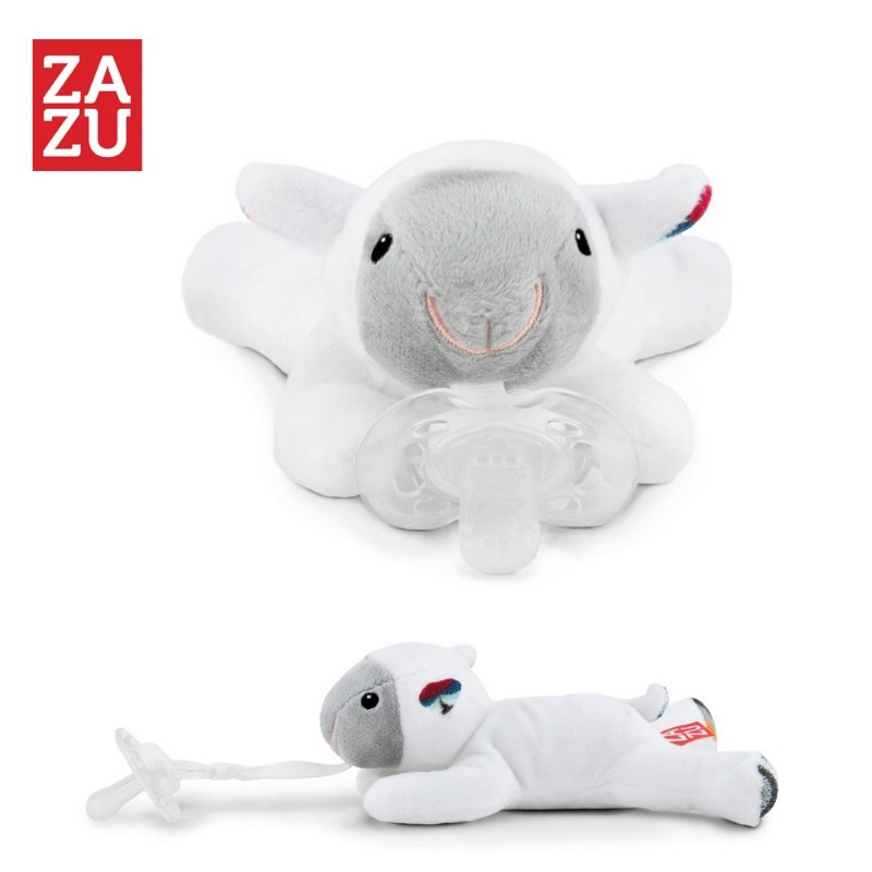Мягкая игрушка ZAZU держатель для пустышки Барашек Lizzy