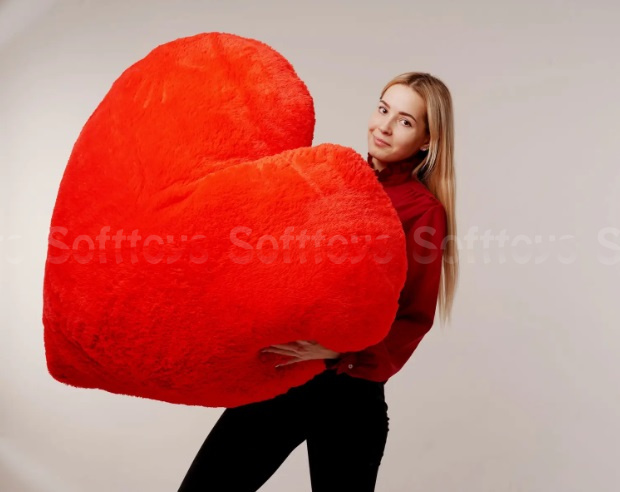 Мягкая игрушка-подушка Сердце RED 150см