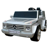 Детский электромобиль Mercedes G55 AMG (серебристый)
