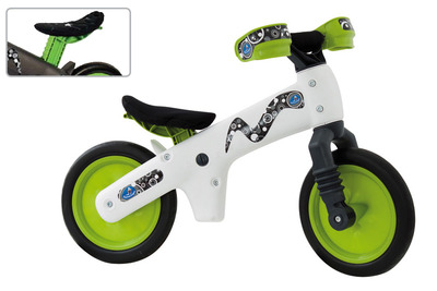 Детский велосипед (беговел) Bellelli B-Bip Pl обучающий бело-зеленый