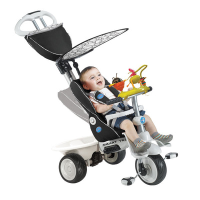 Детский велосипед Smart Trike Recliner Stroller 4 в 1 с игровой панелью черный