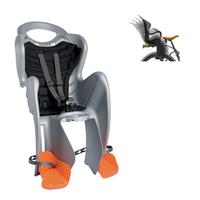 Детское велосидение Bellelli Mr. Fox Relax заднее серебро с черным