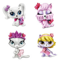 Игровой набор из 4 Зверюшек с аксессуарами Littlest Pet Shop