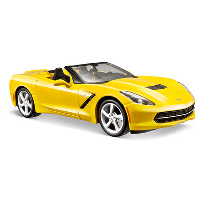 Corvette Stingray Convertible 2014 года yellow (1:24) модель автомобиля