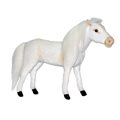 Мягкая игрушка Белый конь 32 см