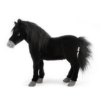 Мягкая игрушка Конь черный 50 см