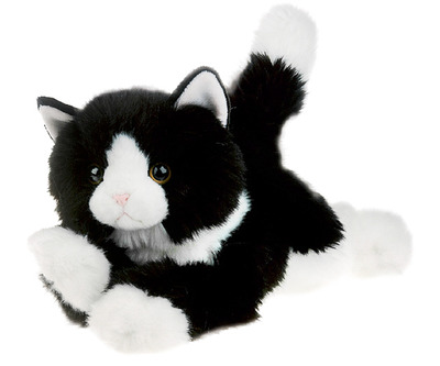 Мягкая игрушка Кошка черно-белая 30 см