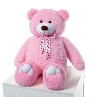 Мягкая игрушка Мистер Медведь розовый 110см