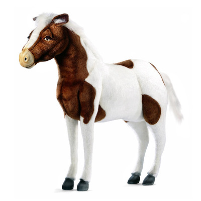 Мягкая игрушка Пони коричнево-белый 106 см
