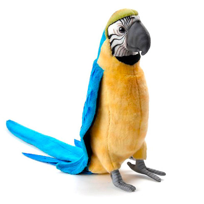 Мягкая игрушка Попугай золотисто-синий Ара 72 см