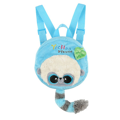Мягкая игрушка YooHoo Лемур голубой рюкзак 18 см