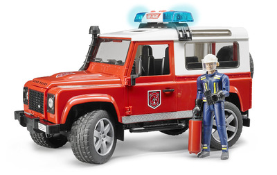 Пожарный джип Land Rover Defender 1:16 с фигуркой